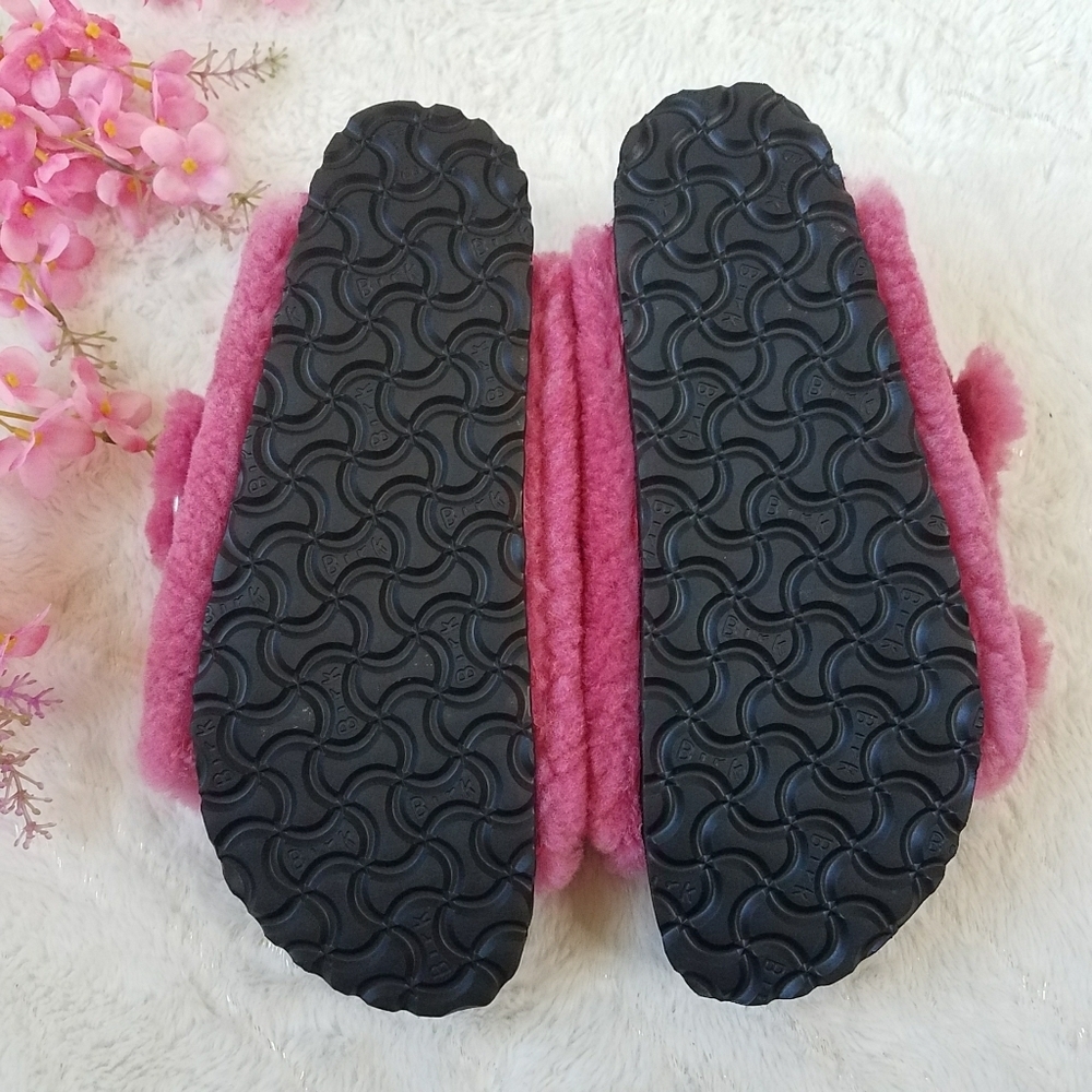 Birkenstock Arizona Big Buckle Shearling in Fuchsia Tulip - Picture 4 of 10